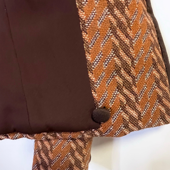 Vintage 1960s Aukie Sanft at Ira Berg Wool Skirt Suit Brown Tweed Made in Canada - Picture 13 of 17